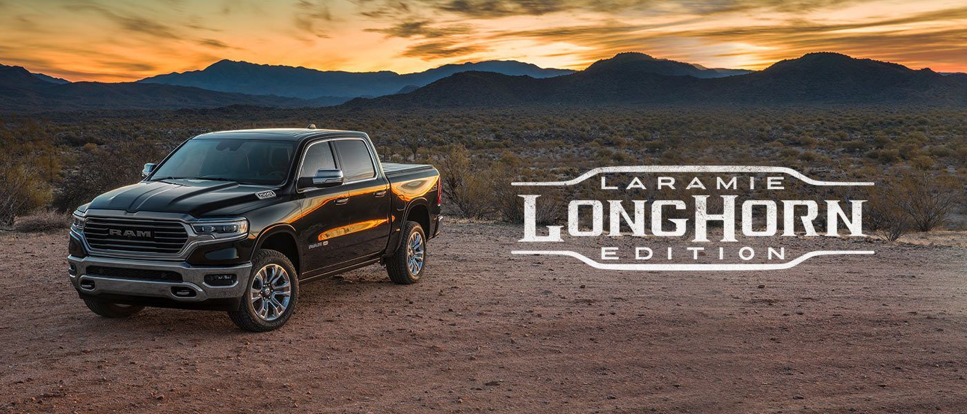 Arrive in style. The All-New 2019 Ram 1500 Laramie Longhorn® blends comfort, technology and southwestern appointments to make a distinctive statement. Outside, choose from bold chrome accents or striking two-tone color options. Inside, surround yourself with refinements like premium leather and real barn wood accents. 