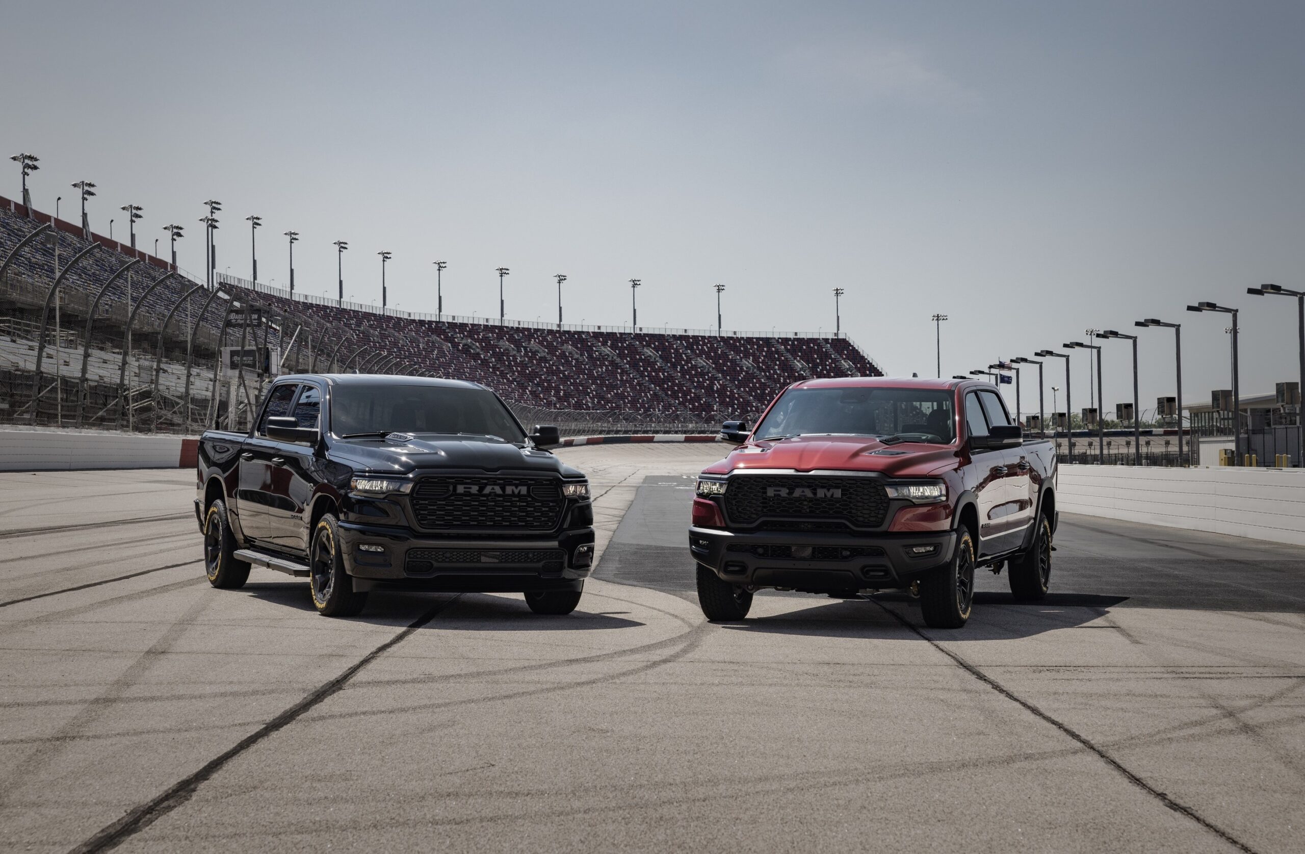 Group shot of Ram Rebel and Ram 1500 Black Express Group shot of Ram Rebel and Ram 1500 Black Express